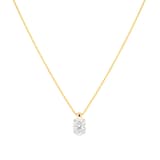 Mappin & Webb 18ct Yellow Gold 2.00cttw Oval Cut Lab Grown Diamond Pendant