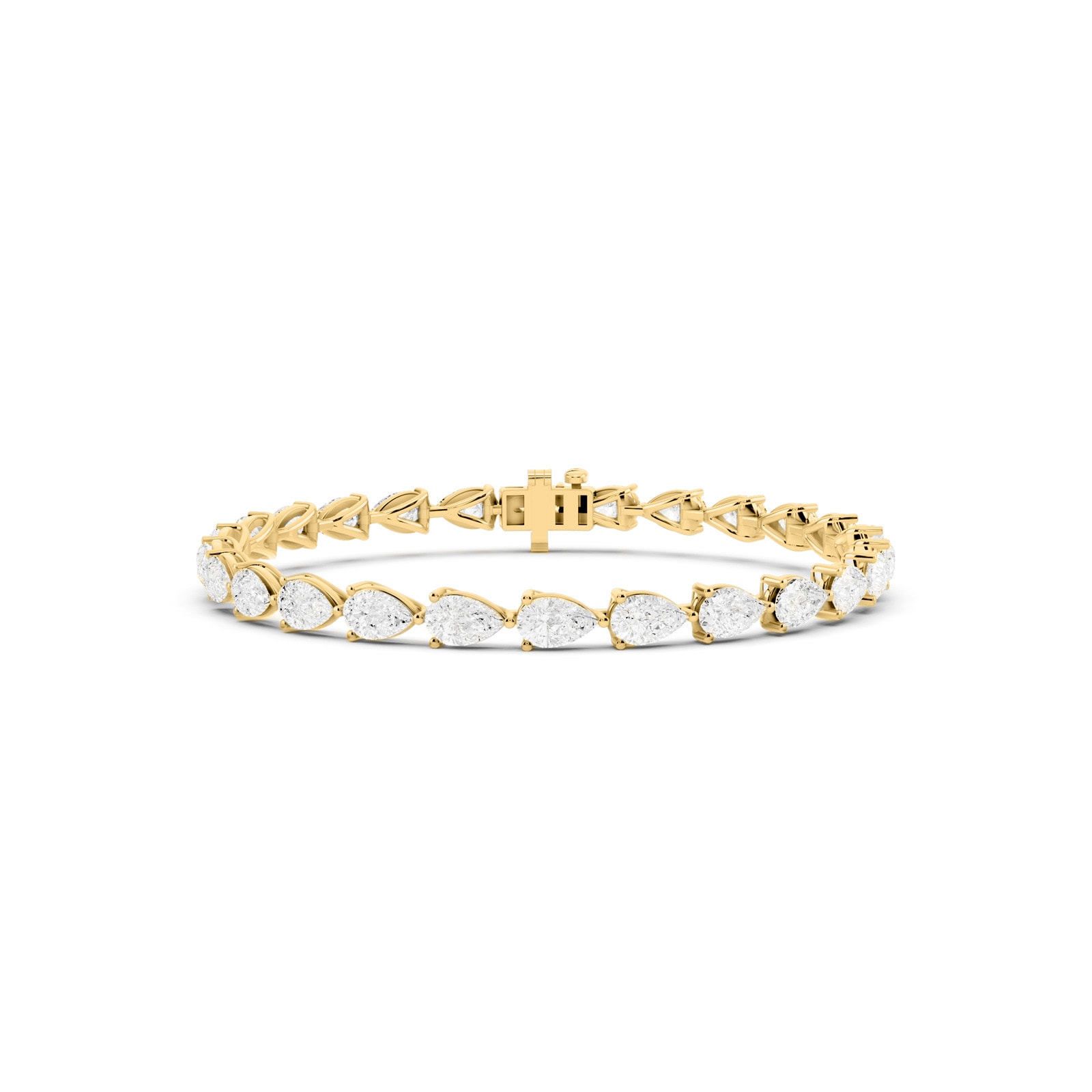 Mappin & Webb 18ct Yellow Gold 9.09cttw Pear Cut Lab Grown Diamond Tennis Bracelet Mappin & Webb 18ct Yellow Gold 9.09cttw Pear Cut Lab Grown Diamond Tennis Bracelet