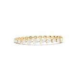 Mappin & Webb 18ct Yellow Gold 9.09cttw Pear Cut Lab Grown Diamond Tennis Bracelet