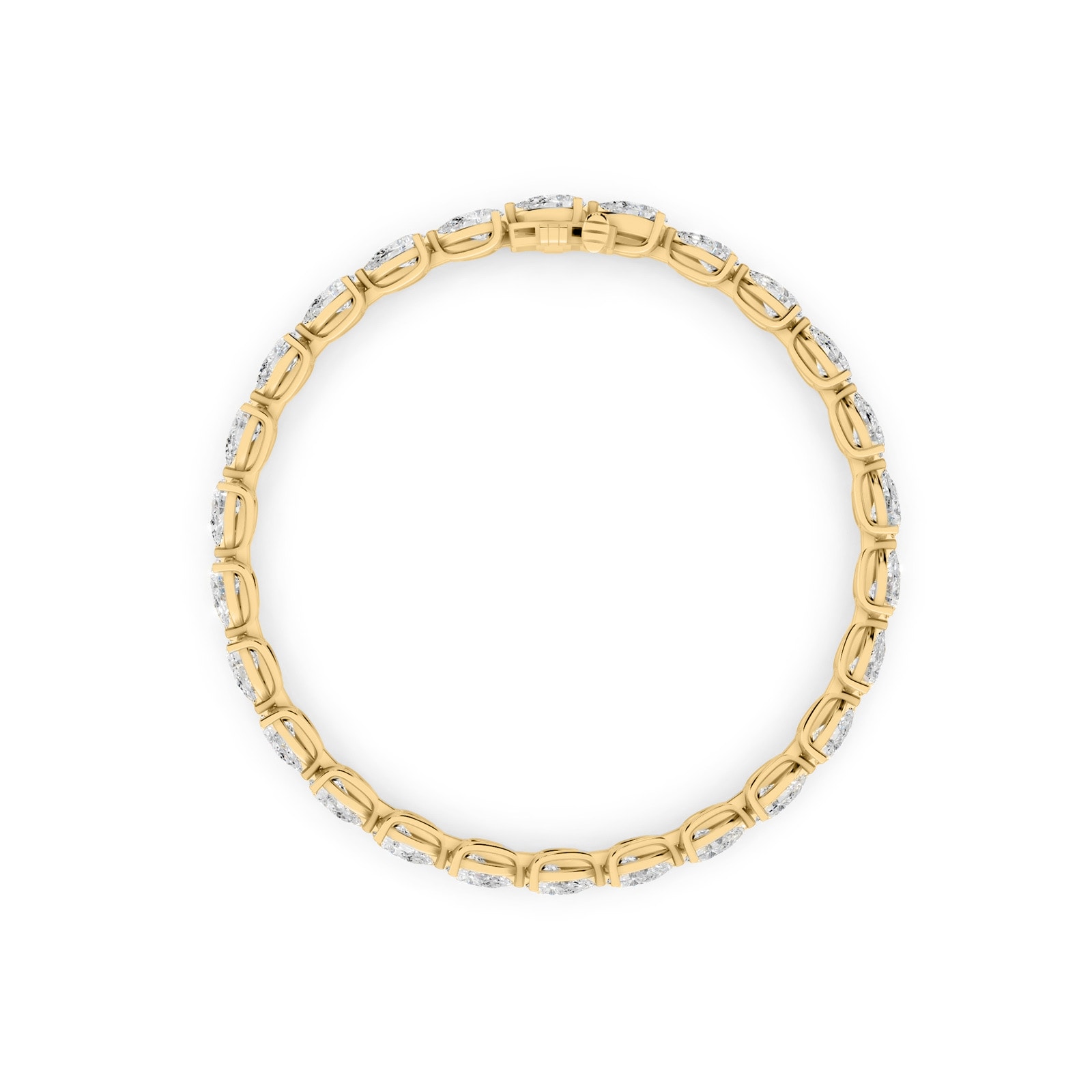 Mappin & Webb 18ct Yellow Gold 9.09cttw Pear Cut Lab Grown Diamond Tennis Bracelet Mappin & Webb 18ct Yellow Gold 9.09cttw Pear Cut Lab Grown Diamond Tennis Bracelet