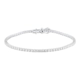 Mappin & Webb 18ct White Gold 3.00cttw Round Brilliant Cut Lab Grown Diamond Bracelet
