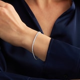 Mappin & Webb 18ct White Gold 3.00cttw Round Brilliant Cut Lab Grown Diamond Bracelet
