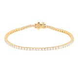 Mappin & Webb 18ct Yellow Gold 3.00cttw Round Brilliant Cut Lab Grown Diamond Bracelet
