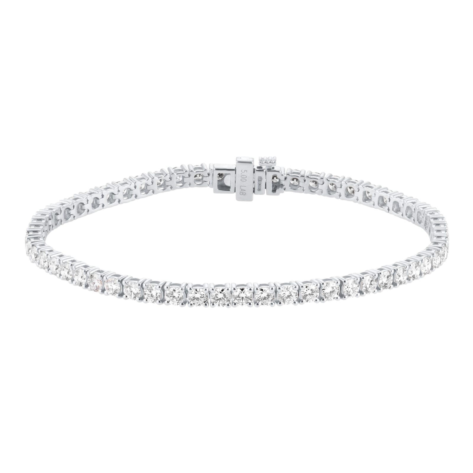 Mappin & Webb 18ct White Gold 5.00cttw Round Brilliant Cut Lab Grown Diamond Bracelet Mappin & Webb 18ct White Gold 5.00cttw Round Brilliant Cut Lab Grown Diamond Bracelet