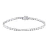 Mappin & Webb 18ct White Gold 5.00cttw Round Brilliant Cut Lab Grown Diamond Bracelet