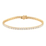 Mappin & Webb 18ct Yellow Gold 5.00cttw Round Brilliant Cut Lab Grown Diamond Bracelet