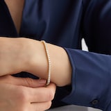Mappin & Webb 18ct Yellow Gold 5.00cttw Round Brilliant Cut Lab Grown Diamond Bracelet