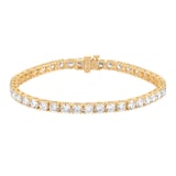 Mappin & Webb 18ct Yellow Gold 10cttw Round Brilliant Cut Lab Grown Diamond Bracelet