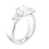 Mappin & Webb Platinum 3.00cttw Round Brilliant Cut Lab Grown Diamond Three Stone Engagement Ring - Ring Size I
