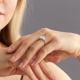 Mappin & Webb 18ct Yellow Gold 3.00cttw Oval Cut Lab Grown Diamond Three Stone Engagement Ring - Ring Size P