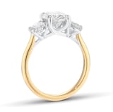 Mappin & Webb 18ct Yellow Gold 3.00cttw Oval Cut Lab Grown Diamond Three Stone Engagement Ring - Ring Size P