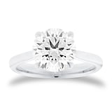 Mappin & Webb Platinum 3.00cttw Round Brilliant Cut Lab Grown Diamond Solitaire Engagement Ring - Ring Size J