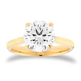 Mappin & Webb 18ct Yellow Gold 3.00cttw Round Brilliant Cut Lab Grown Diamond Solitaire Engagement Ring - Ring Size K