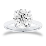 Mappin & Webb Platinum 4.00cttw Round Brilliant Cut Lab Grown Diamond Solitaire Engagement Ring - Ring Size Q