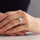 Mappin & Webb Platinum 4.00cttw Round Brilliant Cut Lab Grown Diamond Solitaire Engagement Ring - Ring Size Q