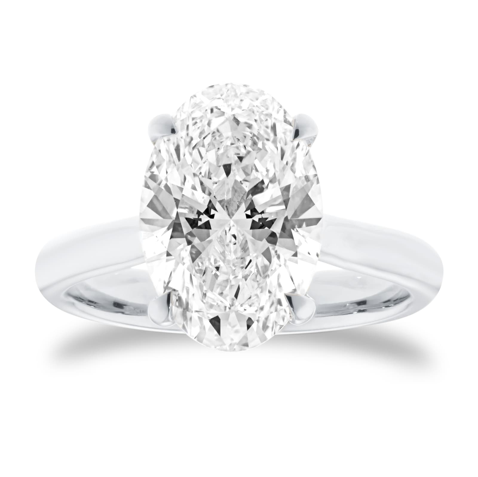 Mappin & Webb Platinum 4.00cttw Oval Cut Lab Grown Diamond Solitaire Engagement Ring Mappin & Webb Platinum 4.00cttw Oval Cut Lab Grown Diamond Solitaire Engagement Ring