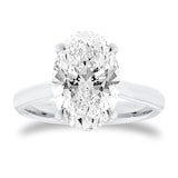 Mappin & Webb Platinum 4.00cttw Oval Cut Lab Grown Diamond Solitaire Engagement Ring