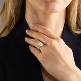 Mappin & Webb Platinum 4.00cttw Oval Cut Lab Grown Diamond Solitaire Engagement Ring