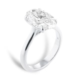 Mappin & Webb Platinum 4.00cttw Oval Cut Lab Grown Diamond Solitaire Engagement Ring