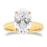 Mappin & Webb 18ct Yellow Gold 4.00cttw Oval Cut Lab Grown Diamond Solitaire Engagement Ring