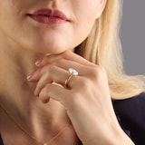 Mappin & Webb 18ct Yellow Gold 4.00cttw Oval Cut Lab Grown Diamond Solitaire Engagement Ring