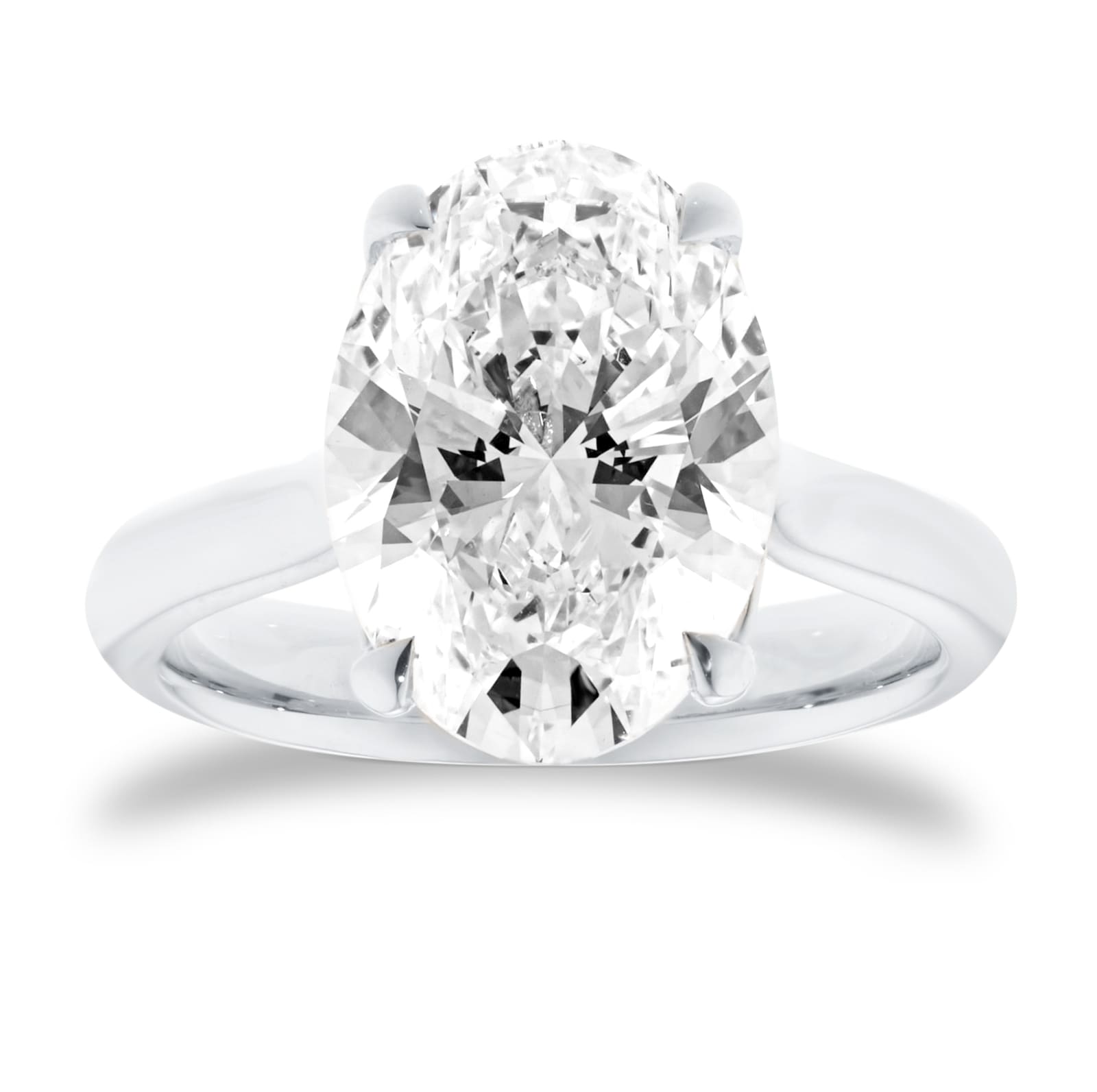Mappin & Webb Platinum 5.00cttw Oval Cut Lab Grown Diamond Solitaire Engagement Ring