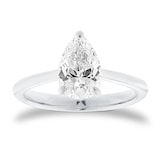 Mappin & Webb Platinum 1.50cttw Pear Cut Lab Grown Diamond Solitaire Engagement Ring