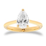 Mappin & Webb 18ct Yellow Gold 1.50cttw Pear Cut Lab Grown Diamond Solitaire Engagement Ring