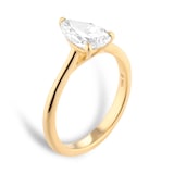 Mappin & Webb 18ct Yellow Gold 1.50cttw Pear Cut Lab Grown Diamond Solitaire Engagement Ring
