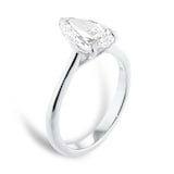 Mappin & Webb Platinum 2.00cttw Pear Cut Lab Grown Diamond Solitaire Engagement Ring