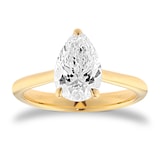 Mappin & Webb 18ct Yellow Gold 2.00cttw Pear Cut Lab Grown Diamond Solitaire Engagement Ring - Ring Size I