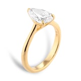 Mappin & Webb 18ct Yellow Gold 2.00cttw Pear Cut Lab Grown Diamond Solitaire Engagement Ring - Ring Size I