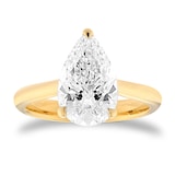 Mappin & Webb 18ct Yellow Gold 3.00cttw Pear Cut Lab Grown Diamond Solitaire Engagement Ring