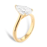 Mappin & Webb 18ct Yellow Gold 3.00cttw Pear Cut Lab Grown Diamond Solitaire Engagement Ring