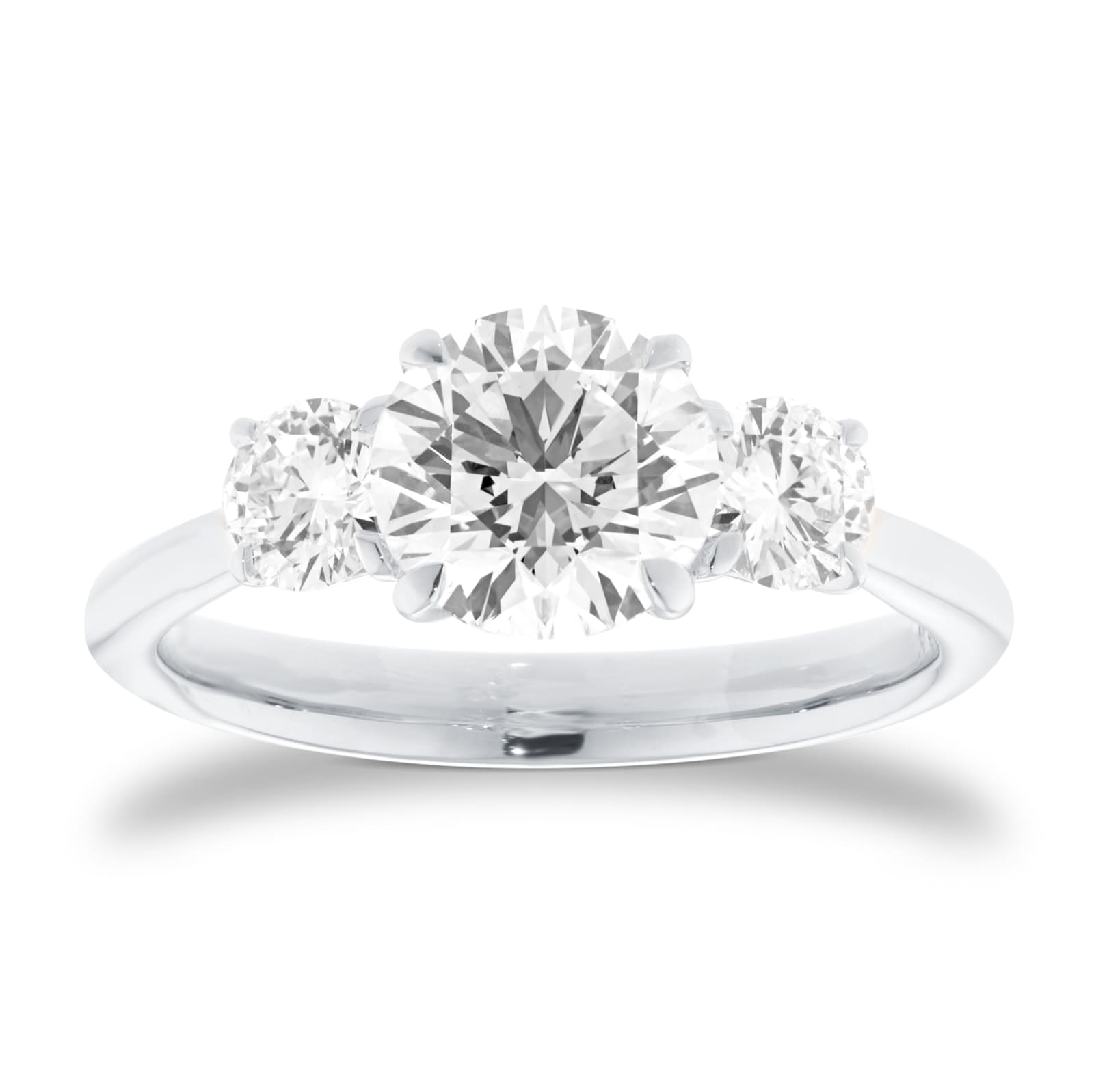Mappin & Webb Platinum 2.00cttw Round Brilliant Cut Lab Grown Diamond Three Stone Engagement Ring Mappin & Webb Platinum 2.00cttw Round Brilliant Cut Lab Grown Diamond Three Stone Engagement Ring