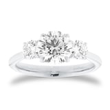 Mappin & Webb Platinum 2.00cttw Round Brilliant Cut Lab Grown Diamond Three Stone Engagement Ring - Ring Size J