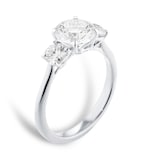 Mappin & Webb Platinum 2.00cttw Round Brilliant Cut Lab Grown Diamond Three Stone Engagement Ring - Ring Size J