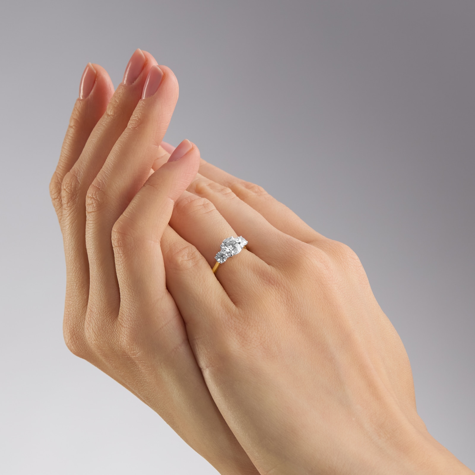 Mappin & Webb 18ct Yellow Gold 2.00cttw Round Brilliant Cut Lab Grown Diamond Three Stone Engagement Ring Mappin & Webb 18ct Yellow Gold 2.00cttw Round Brilliant Cut Lab Grown Diamond Three Stone Engagement Ring