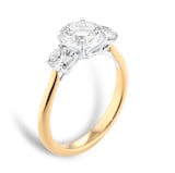 Mappin & Webb 18ct Yellow Gold 2.00cttw Round Brilliant Cut Lab Grown Diamond Three Stone Engagement Ring
