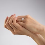 Mappin & Webb 18ct Yellow Gold 2.00cttw Round Brilliant Cut Lab Grown Diamond Three Stone Engagement Ring