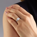 Mappin & Webb Platinum 2.00cttw Oval Cut Lab Grown Diamond Three Stone Engagement Ring