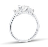 Mappin & Webb Platinum 2.00cttw Oval Cut Lab Grown Diamond Three Stone Engagement Ring