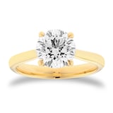 Mappin & Webb 18ct Yellow Gold 2.00cttw Round Brilliant Cut Lab Grown Diamond Solitaire Engagement Ring