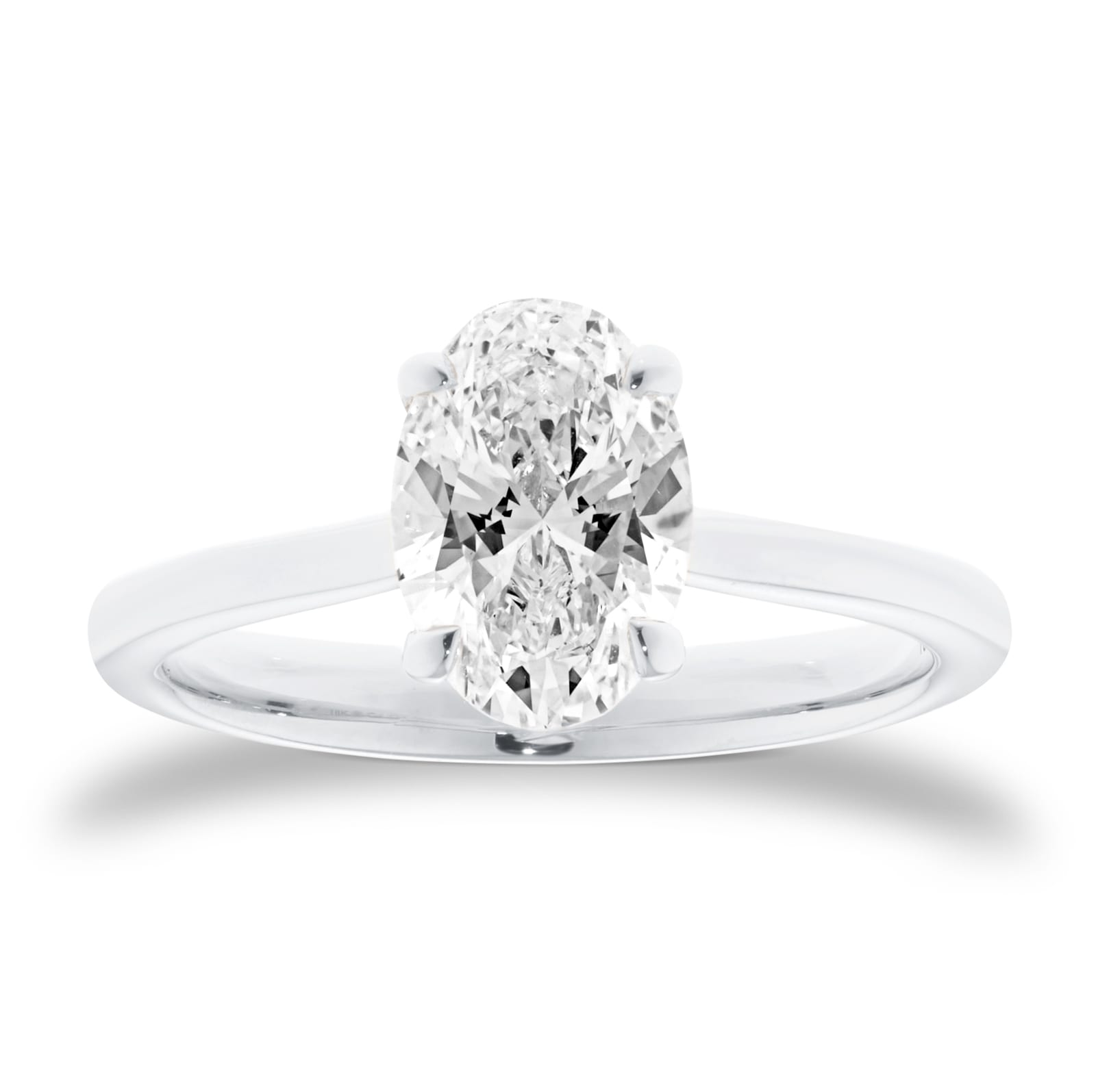 Mappin & Webb Platinum 1.50cttw Oval Cut Lab Grown Diamond Solitaire Engagement Ring