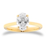 Mappin & Webb 18ct Yellow Gold 1.50cttw Oval Cut Lab Grown Diamond Solitaire Engagement Ring