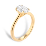 Mappin & Webb 18ct Yellow Gold 1.50cttw Oval Cut Lab Grown Diamond Solitaire Engagement Ring