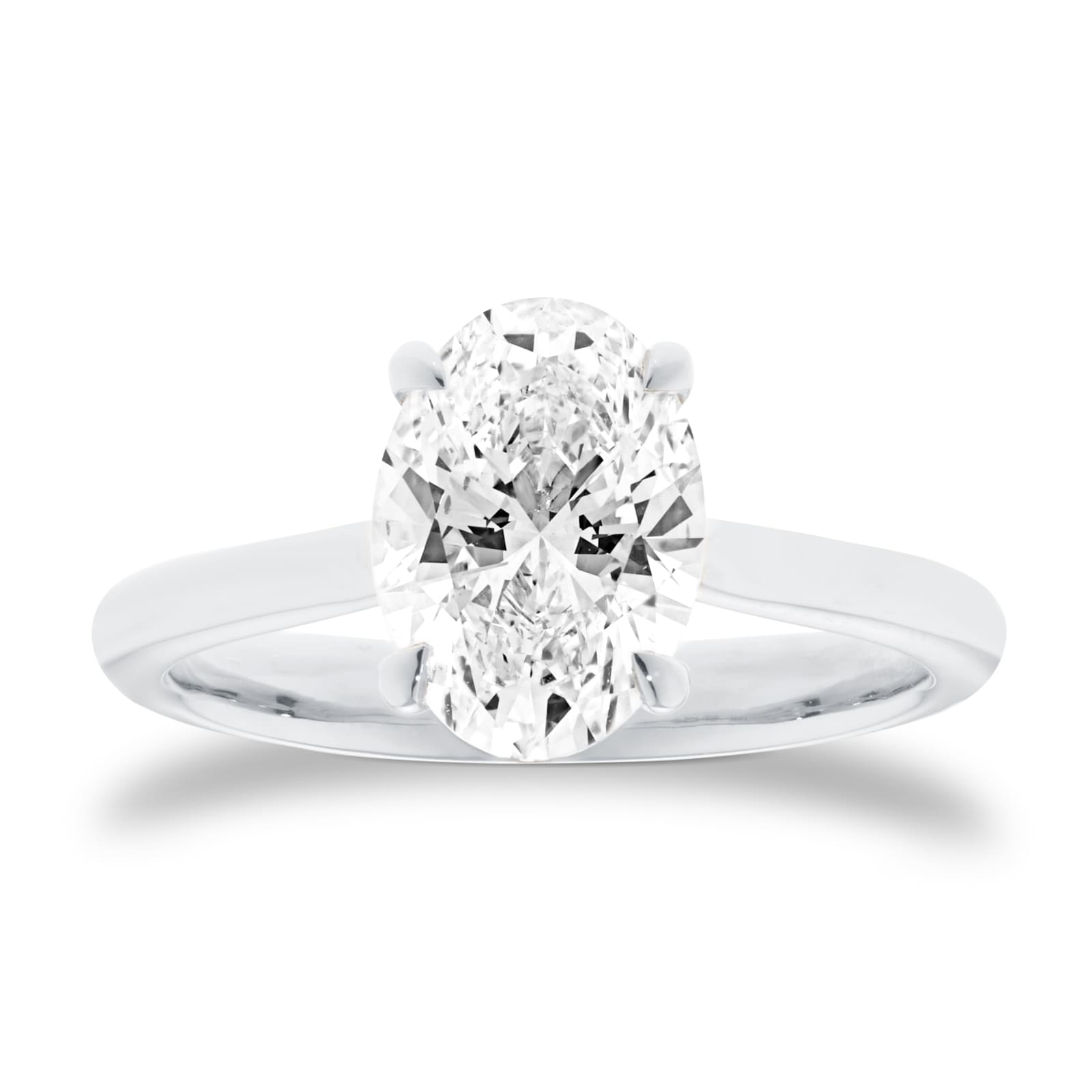 Mappin & Webb Platinum 2.00cttw Oval Cut Lab Grown Diamond Solitaire Engagement Ring