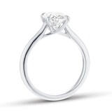Mappin & Webb Platinum 2.00cttw Oval Cut Lab Grown Diamond Solitaire Engagement Ring - Ring Size O
