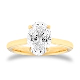 Mappin & Webb 18ct Yellow Gold 2.00cttw Oval Cut Lab Grown Diamond Solitaire Engagement Ring - Ring Size O
