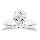 Mappin & Webb Platinum 3.00cttw Oval Cut Lab Grown Diamond Solitaire Engagement Ring